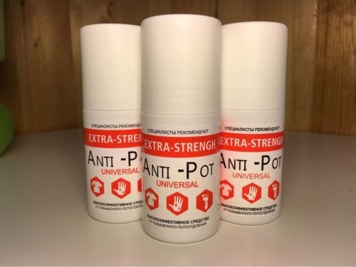 Anti-Pot anti-hyperhidrosis and anti-sweat treatment with Anti Pot