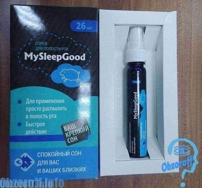 packaging and spray My Sleep Good from snoring